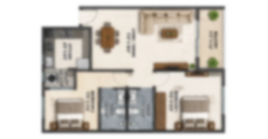 Skyline 30 Navi Mumbai 3 BHK Floor Plan
